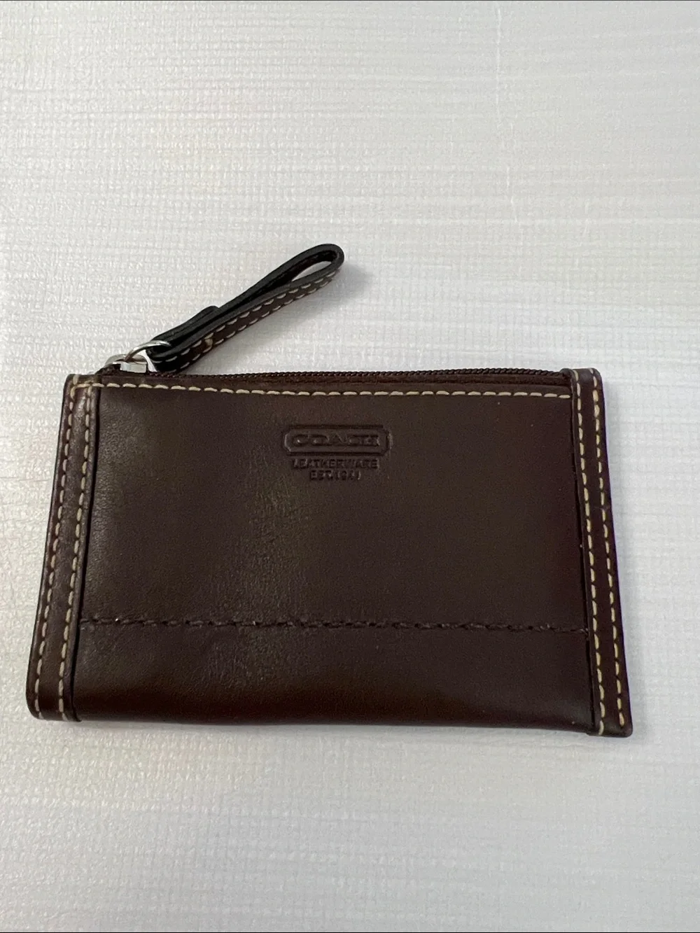 Coach mini skinny wallet card holder brown leather Style # F41788